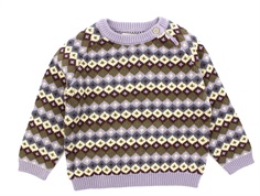 Wheat multi lavender pullover Mimi cotton